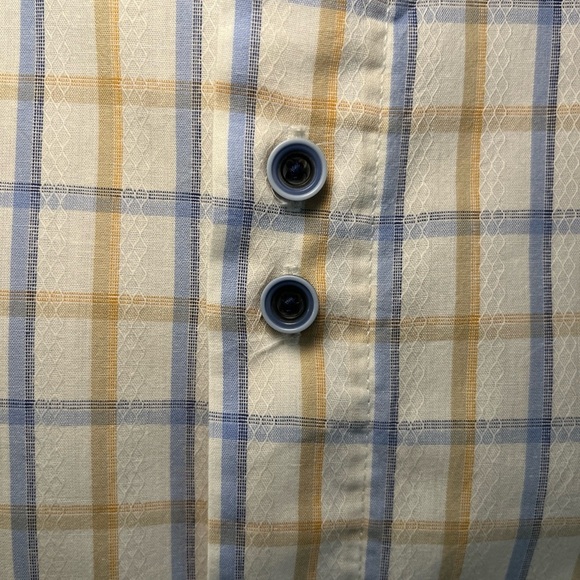 English Laundry John Lennon Button Down Shirt L 100% Cotton Blue Yellow Imagine - Picture 6 of 16